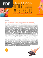 Festival Futuro Imperfecto - Programa 1