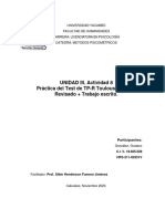 Actividad 8. Practica Del Test de TP-R Toulouse Pieron-Revisado + Trabajo Escrito