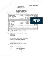 FM & Economics Answers