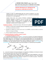 Module 2: Chimie Organique: Propriétés Physiques Et Chimiques de Quelques Composés Oxygénés