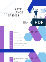 Corporate Governance in SMEs