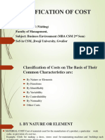 Business Environment - Classification of Cost