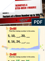 Math 4 Quarter 2 - Lesson 1-Factors Og A Given Number