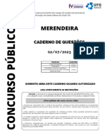 Caderno de Prova - Merendeira - Alfabetizado