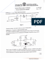 Corrigé Exercices 1 Et 2 de Examen D'electronique Analogique SMP S5 SN 2022