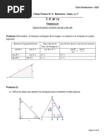 Problema 1) Considere El Triángulo Rectángulo de La Imagen, en Relación A Él Complete El Cuadro