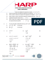 Worksheet 1 Memorandum Exponents and Surds Grade 11 Mathematics