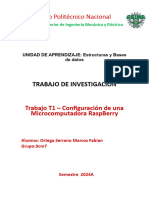 Trabajo T1 - Configuración de Una Microcomputadora RaspBerrys