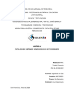 Unidad V.catalisis en Sistemas Homogeneos y Heterogeneos