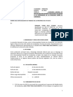 Demanda Laboral Reposición Por Despido Incausado Por Supremasia de La Realidad