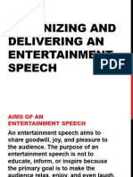 Entertainment Speech