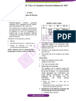 ISC Class 12 Chemistry Practical Syllabus