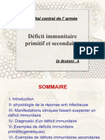 Déficit Immunitaire Primitif Et Secondaire