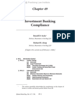 PLI Chapter Investment Banking Compliance Sacks 2017 Update