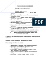 Pronoun Worksheet