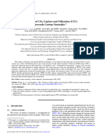 Frontiers of CO Capture and Utilization (CCU) Towards Carbon Neutrality