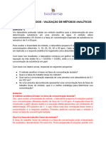 Gabarito - Lista de Exercícios - Validação de Métodos Analíticos