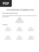 Actividades de Piramides Numericas para Sexto de Primaria