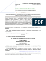 1 de 1 LEY ORGÁNICA DE LA ADMINISTRACIÓN PÚBLICA FEDERAL