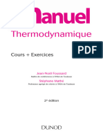 Manuel de Thermodynamique