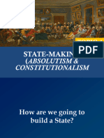 Topic 4 Statemaking - Absolutism and Constitutionalism