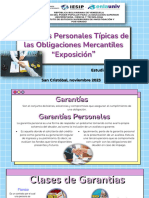 Exposición Sobre Las Garantias Personales Tipicas de Las Obligaciones Mercantiles