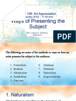 Part 2 Ways of Presenting The Subject