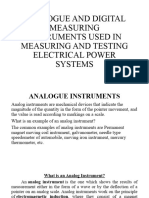 Analogue and Digital Measuring Instruments Used in Measuring