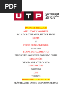 Autoinforme de Tu Personalidad (Participación en Clase)