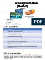 Microencapsulation Unit 2 Chapter 1 1.1