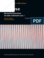 Analyse Recueil Dexercices Et Aide Mémoire by Jacques Douchet Z