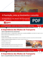 A Importância Dos Modos de Transporte GEOGAFIA 11º