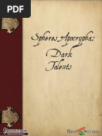 Spheres Apocrypha Dark Talents