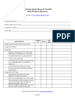 Real Estate Market Research Checklist