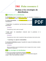 Chapitre 1 Comprendre Les Strategies Et Les Reseaux de Distributeurs