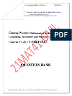 21matcs41-Question Bank Final