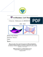 Wxmaxima Lab Manual