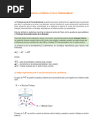 ¿Qué Es La Primera Ley de La Termodinámica?