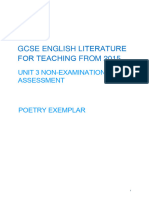 Gcse English Literature Poetry Exemplar