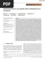 Agrosystems Geosci Env - 2023 - Ley - Residual Herbicides in Corn and Their Effect On Fall Planted Cover Crop Species