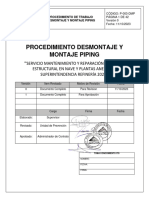 P-003-DMP Desmontaje y Montaje Piping