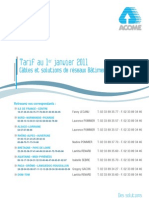 TARIF BRTC 01-2011 LISTING BD