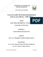 Curva de Laffer Del Sobreendeudamiento Externo para México, 1980-2012