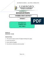 2022 Term 3 Math Grade 8 Common Test-1