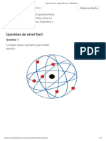 Exercícios Sobre Modelos Atômicos