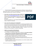 Comunicado 14-11-2023 - Avaliações de Recuperação - 4º Bimestre 2023