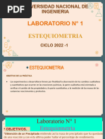 Laboratorio de Estequiometria Lab #1 Ciclo 2022