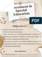 Lesson 13 - Assessment in Special Education