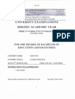 Geo 310 Climatology