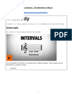 Music Analysis - Elements of Music